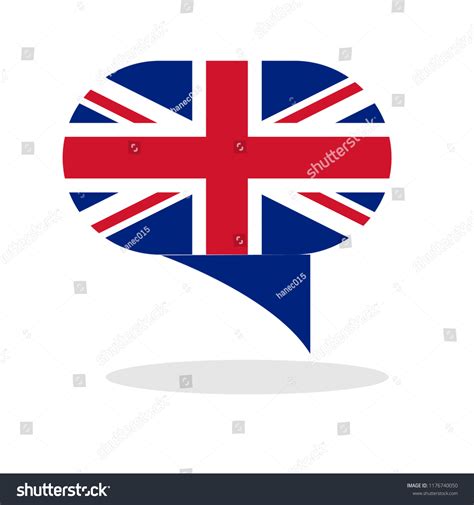 British Flag Speech Bubble Stock Vector Royalty Free 1176740050