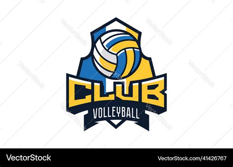 Volleyball logo emblem colorful Royalty Free Vector Image