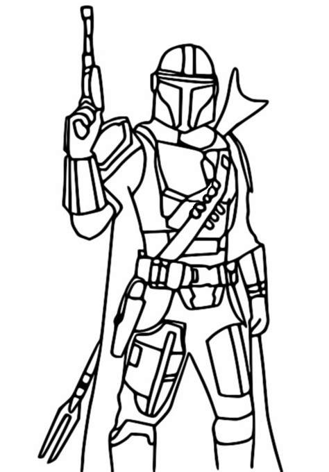 Dibujo Para Colorear Fortnite Capítulo 2 Temporada 5 The Mandalorian 3