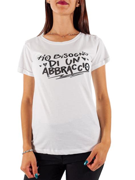 T Shirt Con Scritte Divertenti Donna Cotone