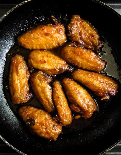 Spicy Pan Fried Chicken Wings In Teriyaki Sauce Island Smile