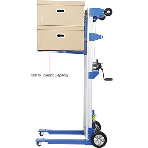 Global Industrial™ Lightweight Hand Operated Lift Truck, 500 Lb. Capacity Fixed Legs