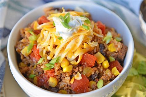 Mexican Beef And Rice Casserole Is An Easy Weeknight Recipe Using