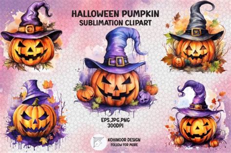 Halloween Pumpkins Watercolor Clipart Graphic By Kohinoor Design · Creative Fabrica