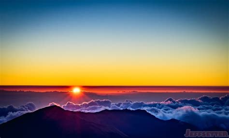 Photographs of Sunrise on Mount Haleakala, Maui Hawaii