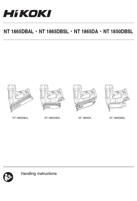 HIKOKI NT 1865 DBAL HANDLING INSTRUCTIONS MANUAL Pdf Download | ManualsLib