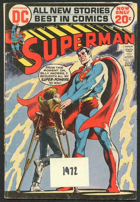 Superman Vintage 1972 Dc Comic Book 254 Pristine Auction