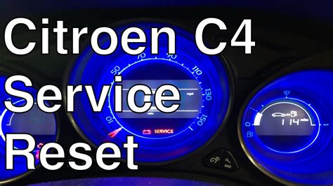 Citroen C4 Service Reset How To Easily Reset YouTube