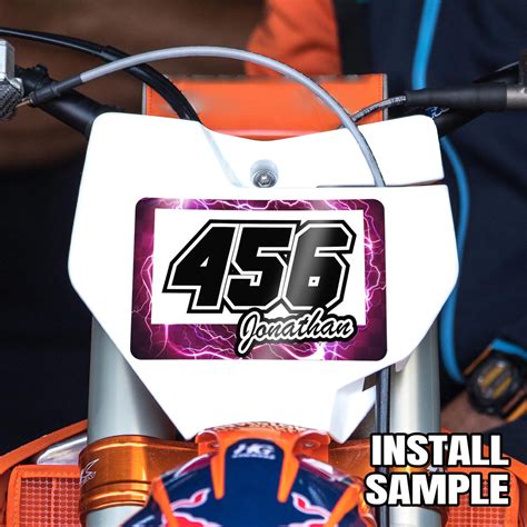 [Do It Your Way] Personal Custom Dirt Bike Race Number Plate Stickers ...