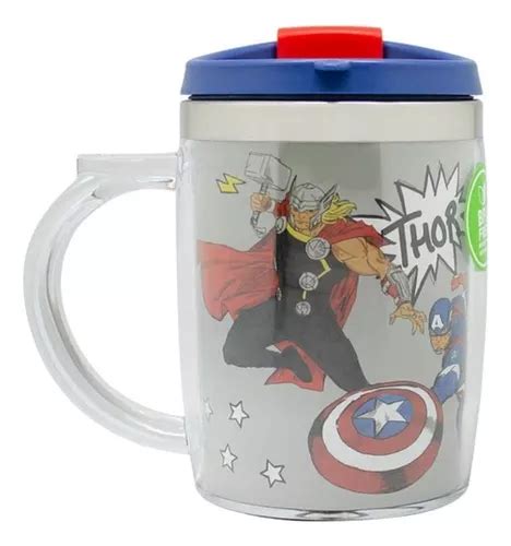 Tazon Vaso Mug Termico Ml Disney Marvel Licencia Color Blanco Mickey