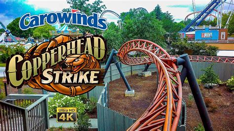 2023 Copperhead Strike Roller Coaster On Ride Front Seat 4K POV