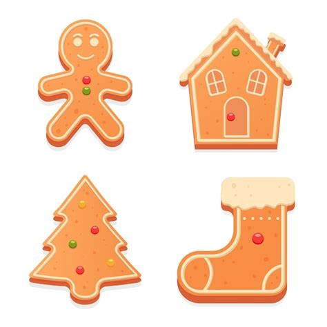 Premium Vector Christmas Gingerbread Cookies