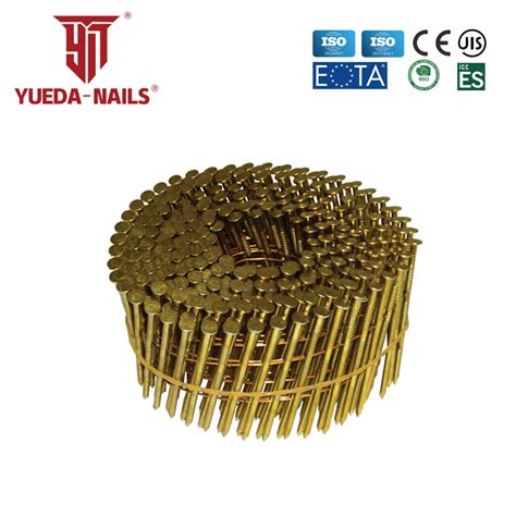 Shanghai Yueda Degree Wire Coil Nails For Wooden Pallet China Coil