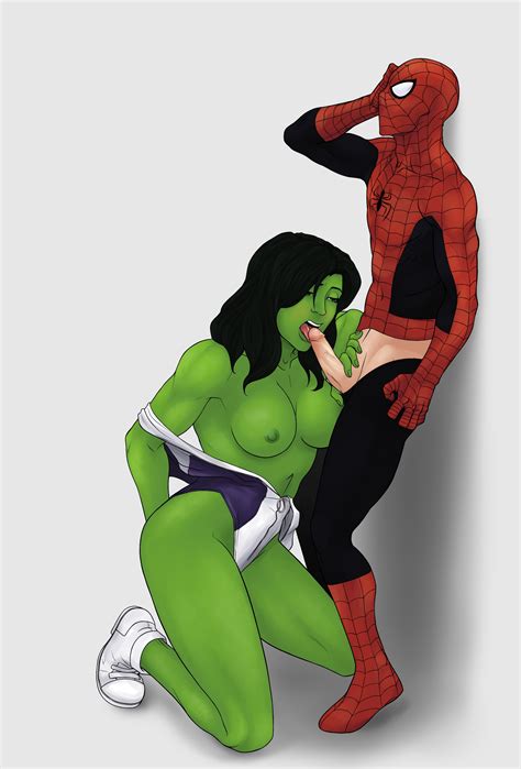 Rule 34 1boy 1girls Avengers Big Breasts Breasts Faceless Male Fellatio Female Green Hair