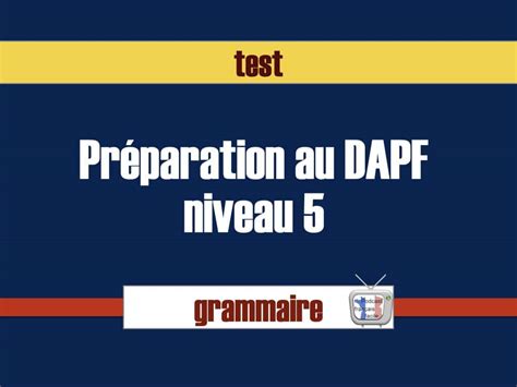 Test de français niveau débutant