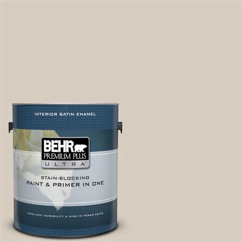 BEHR Premium Plus Ultra 1 Gal PPU7 09 Aged Beige Satin Enamel