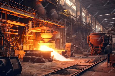 Premium Ai Image Inside Steel Smelting Factory Activity Ai Generated