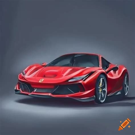 Realistic Drawing Of A Ferrari F8 Tributo On Craiyon