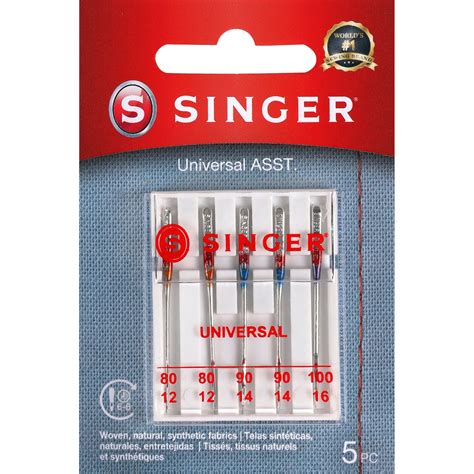 SINGER Universal Regular Point Machine Needles Sizes 12 80 2 14 90