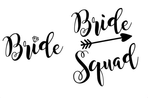 Bride And Bride Squad Graphic By Joyful Creations · Creative Fabrica