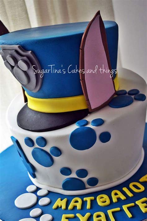 Chase Cake - could make Marshal for E in 2023 | Paw patrol birthday cake, Paw patrol chase cake ...