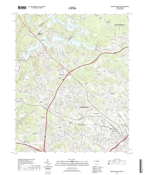 Mountain Island Lake North Carolina Us Topo Map Mytopo Map Store