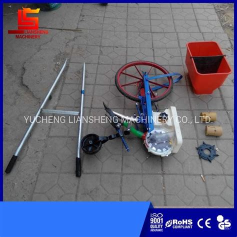 Manual Corn Soybeans Wheat Rice Seeder Person Hand Push Planter One