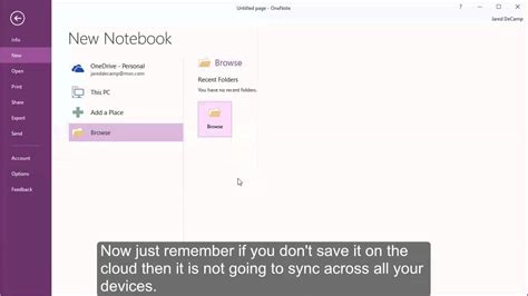 Create A New OneNote Notebook YouTube