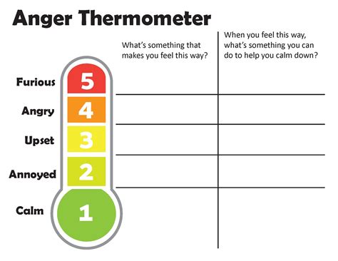 Anger Thermometer Printable Printable Word Searches