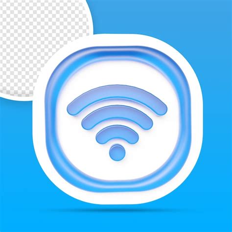 Ícone de wifi renderização de símbolo de rede sem fio isolada PSD Premium