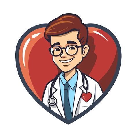 Premium Vector Vector Illustration Of A Male Doctor With Stethoscope