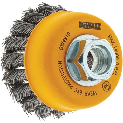 Dewalt 58 11 Threaded Arbor Cup Brush Crimped Wire 002 Wire Diam