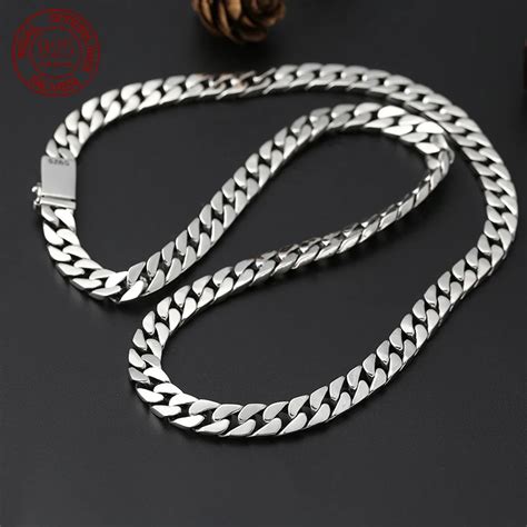 S925 Sterling Silver Cuban Link Cadeia Colar Para Homens Hip Hop Moda J