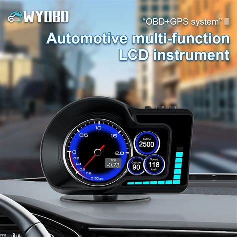 WYOBD F15 OBD2 EOBD 다기능 LCD 디스플레이 OBD GPS HUD 자동 컴퓨터 헤드 업 디스플레이 자동차