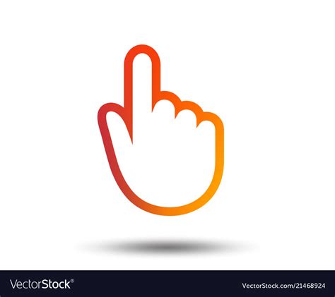 Hand Cursor Sign Icon Pointer Symbol Royalty Free Vector