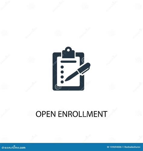 Open Enrollment 2023 Illustration With Keywords And Icons On A White