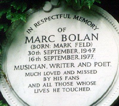 Marc Feld Bolan Find A Grave Photos Marc Bolan Grave