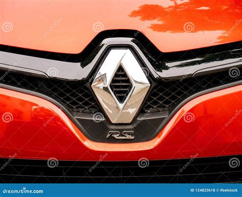 Renault Rs Logotype On Red Sport Car Editorial Stock Photo Image Of