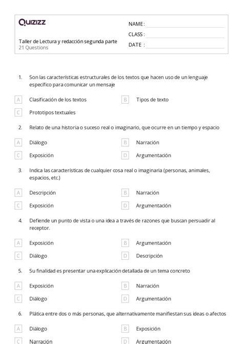 Voz En La Escritura Hojas De Trabajo En Quizizz Gratis E Imprimible