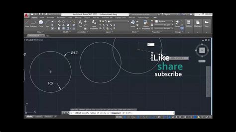 Auto Cad Tutorial Series 12 Circle Command In Auto Cad YouTube