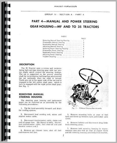 Massey Ferguson 202 Tractor Service Manual