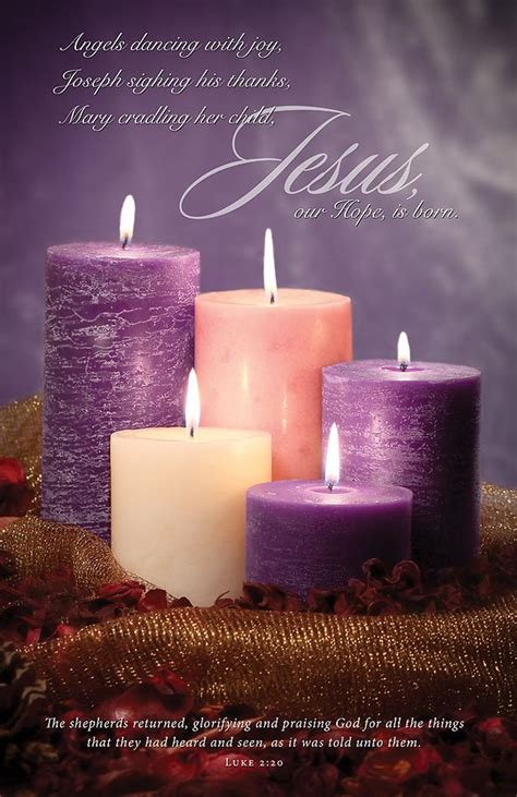 Four Candles With The Words Jesus Is Our Hope From Advent To Christmas