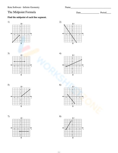 The Midpoint Formula Worksheet