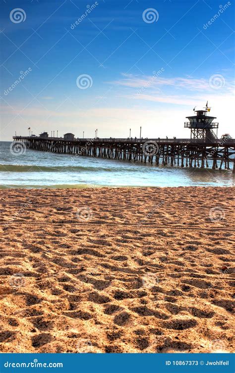 San Clemente Beach Pier stock image. Image of summer - 10867373