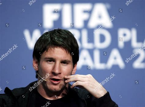 Lionel Messi Argentina Answers Questions During Editorial Stock Photo