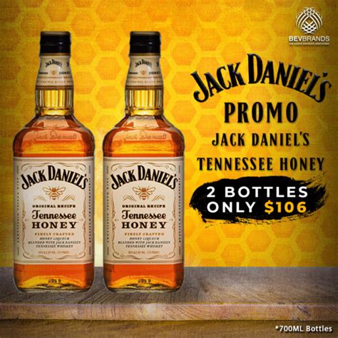Jack Daniels Tennessee Honey Liqueur Singapore 700ml Promo 2 Bottles