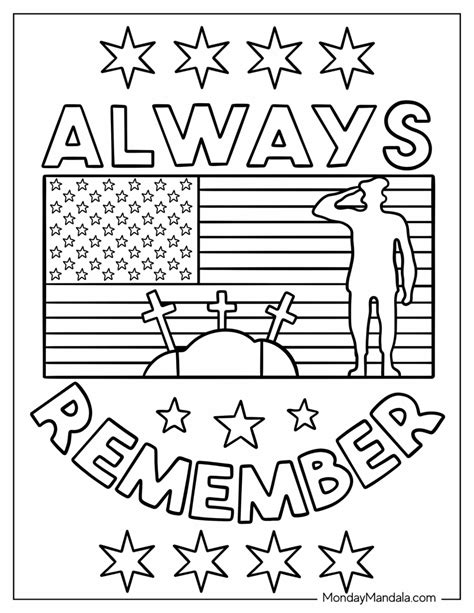 20 Memorial Day Coloring Pages Free Pdf Printables