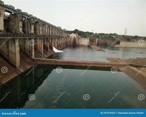 Gangrel Dam In The Mahanadi River Dhamtari Chhattisgarh India Stock