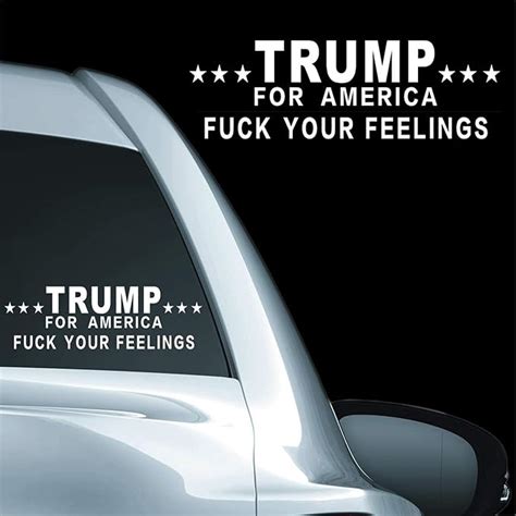 Amazon Shmbada 2 PCS Donald Trump 2020 For America Fuck Your Feelings Vinyl Stickers