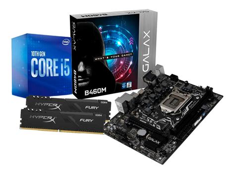 Kit Placa Mae Galax B460m Processador Core I5 10400f 2x8gb